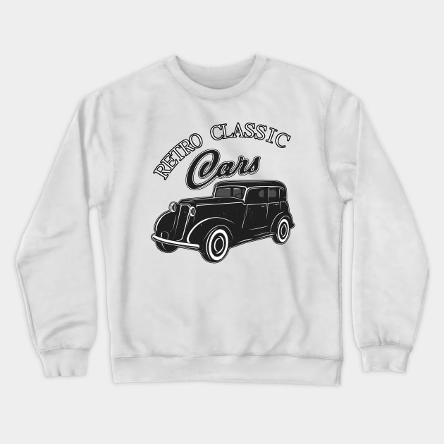 Retro Classic Cars Crewneck Sweatshirt by letnothingstopyou